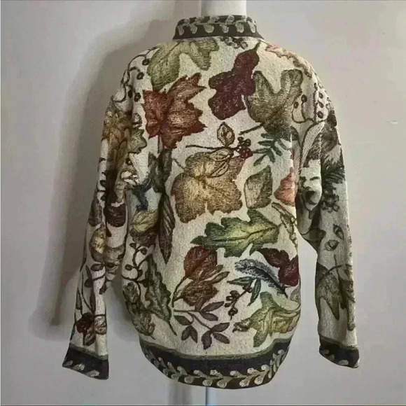 Sugar Street Weavers Vintage Tapestry Woven Jacket Size M Autumn Fall Aesthetic - Picture 5 of 9